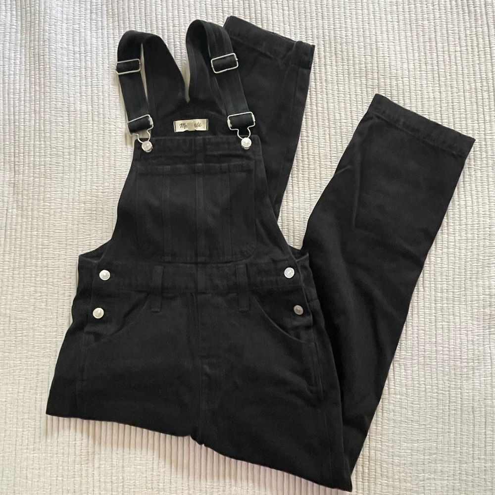 Madewell Black Denim Overalls